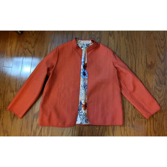 Alfred Dunner (Size 16) Floral Reversible Multicolor Jacket - Picture 8 of 11